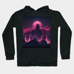 Synthwave City By Night Hoodie